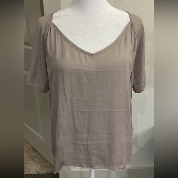 American Vintage Tops - American Vintage putty colored Relaxed Short Sleeve Blouse